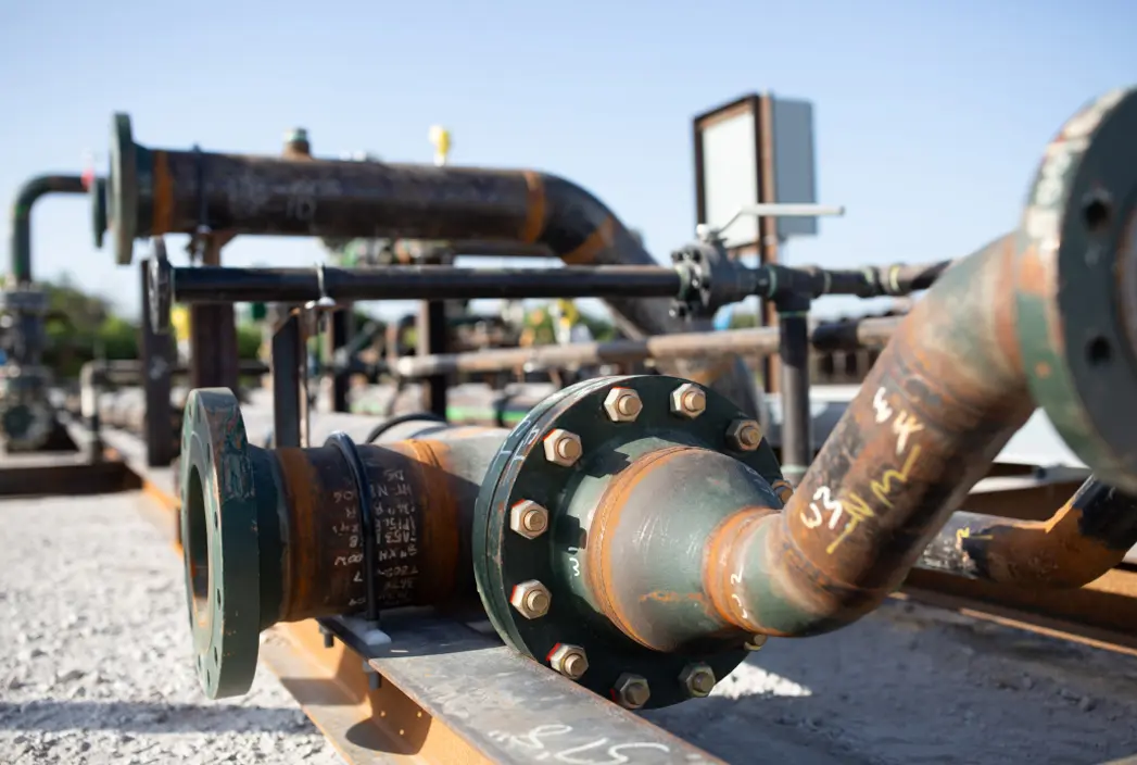 Close up photograph of pipe.